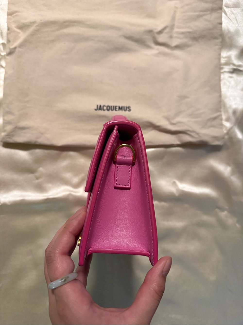 AUTHENTIC Jacquemus Le Grande Bambino Fuchsia Pink - Picture 3 of 10